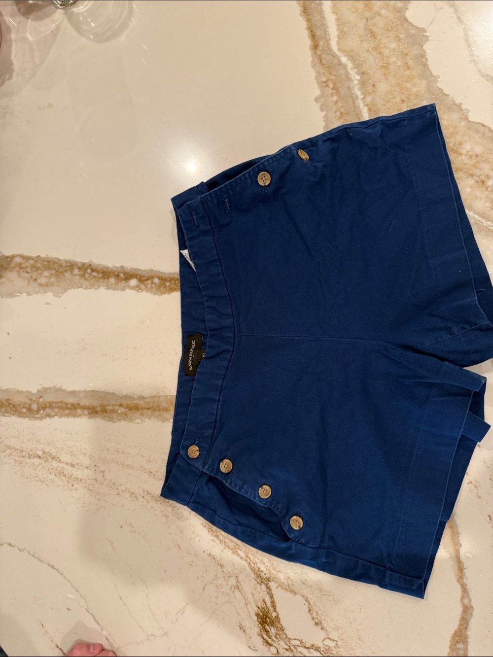 Banana Republic Royal Blue High-Rise Button-Front Women’s Shorts